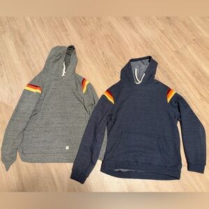Marine Layer Blue and Grey Banks Hoodies Size M